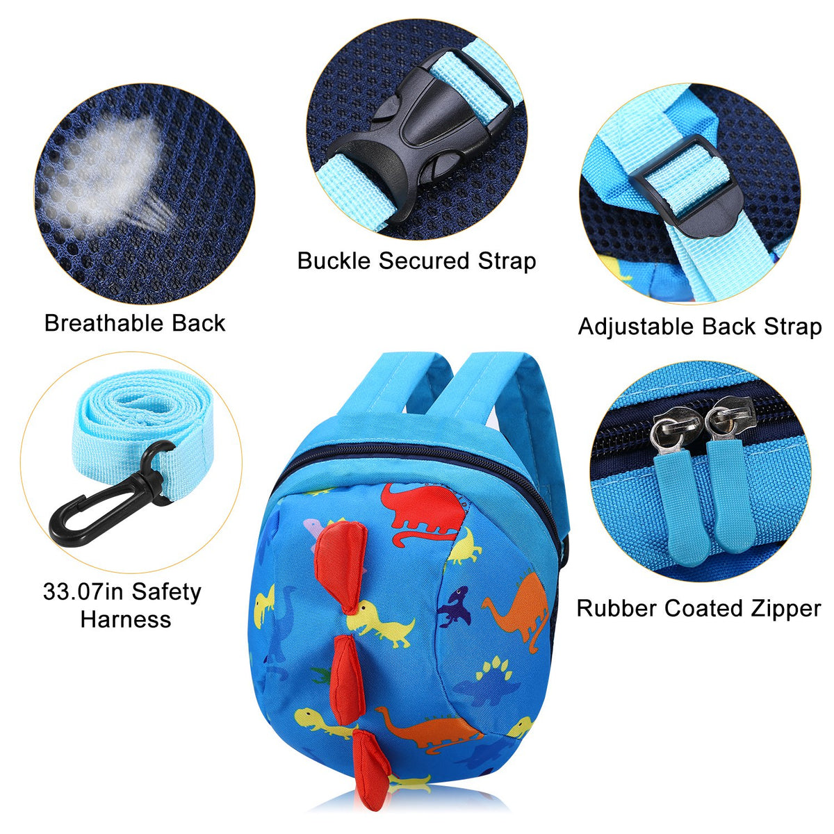 Toddler Safety Harness Backpack with Anti-Lost Leash