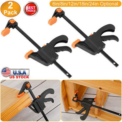 F Clamp Grip Set with Quick Release Ratchet (2-Pack)