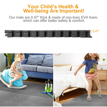Interlocking Foam Floor Mats – 4-Pack EVA Puzzle Tiles
