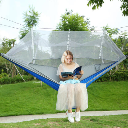 Camping Hammock with Mosquito Net - 600lb Capacity for 2 People