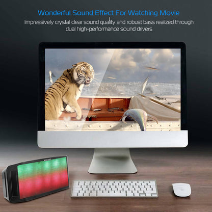 LED Wireless Speaker with Multicolor Lights and FM Radio