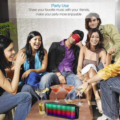 LED Wireless Speaker with Multicolor Lights and FM Radio