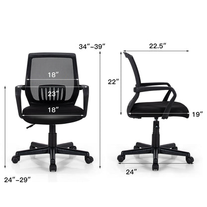 Mid-Back Mesh Office Chair with Lumbar Support