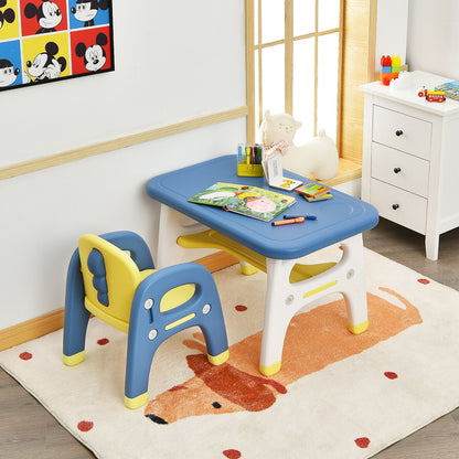 Kids Activity Table and Chair Set with Montessori Toys