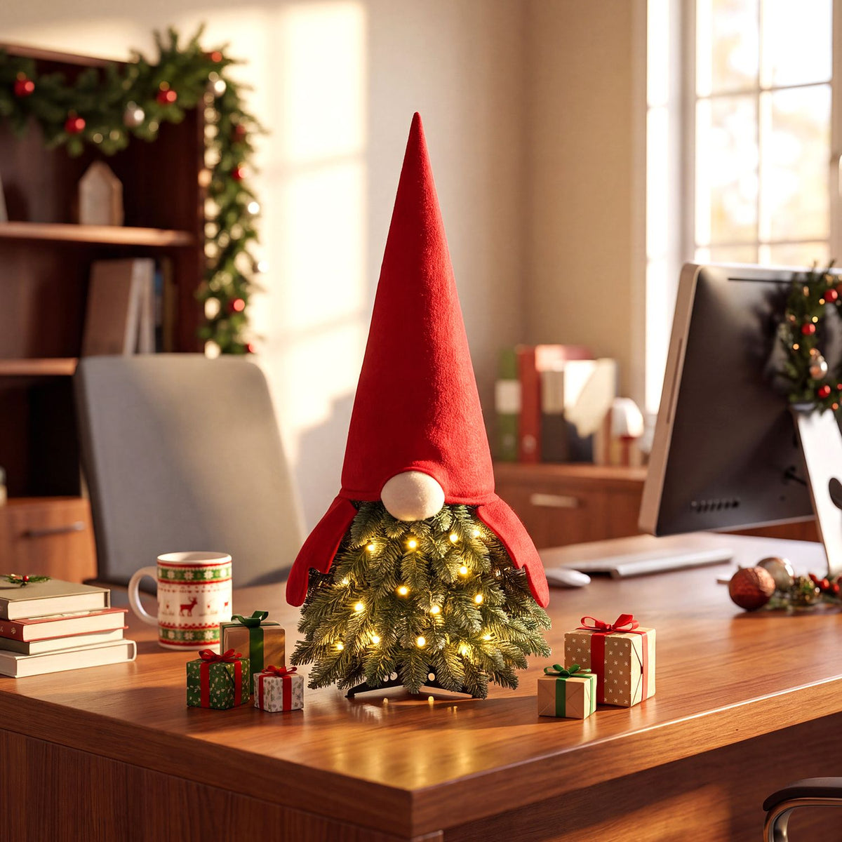 2 Pack 2.5 FT Pre-Lit Mini Tabletop Artificial Christmas Tree