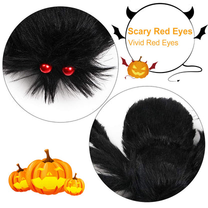 Giant Halloween Spider Decoration with 126" Spider Web Set