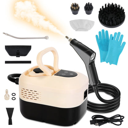 1500W Handheld Steamer – Digital High-Pressure Cleaner with 8 Accessories