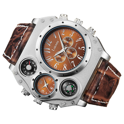 Men’s Quartz Watch Two Time Zone
