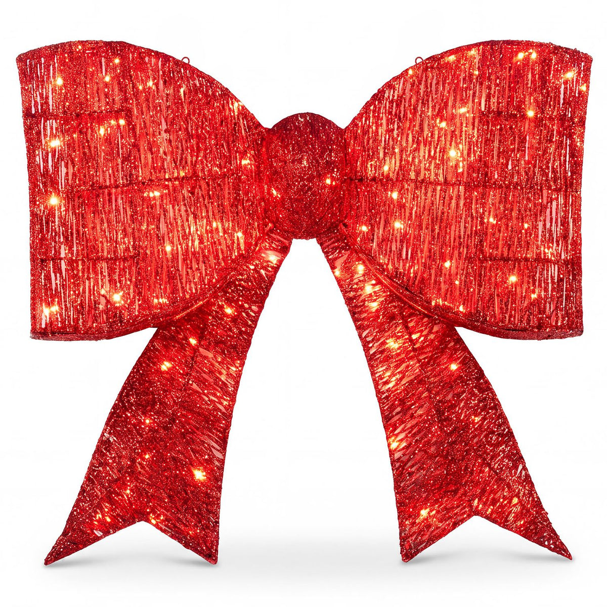 30" Christmas Lighted Bow Decoration with 120 PreLit Warm White LED Lights