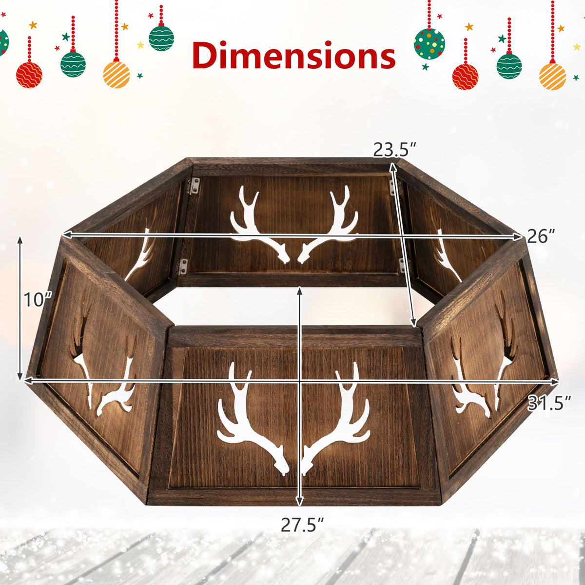 31.5" Christmas Tree Collar for 6/7.5/9 ft Artificial Trees with Tool-Free Setup