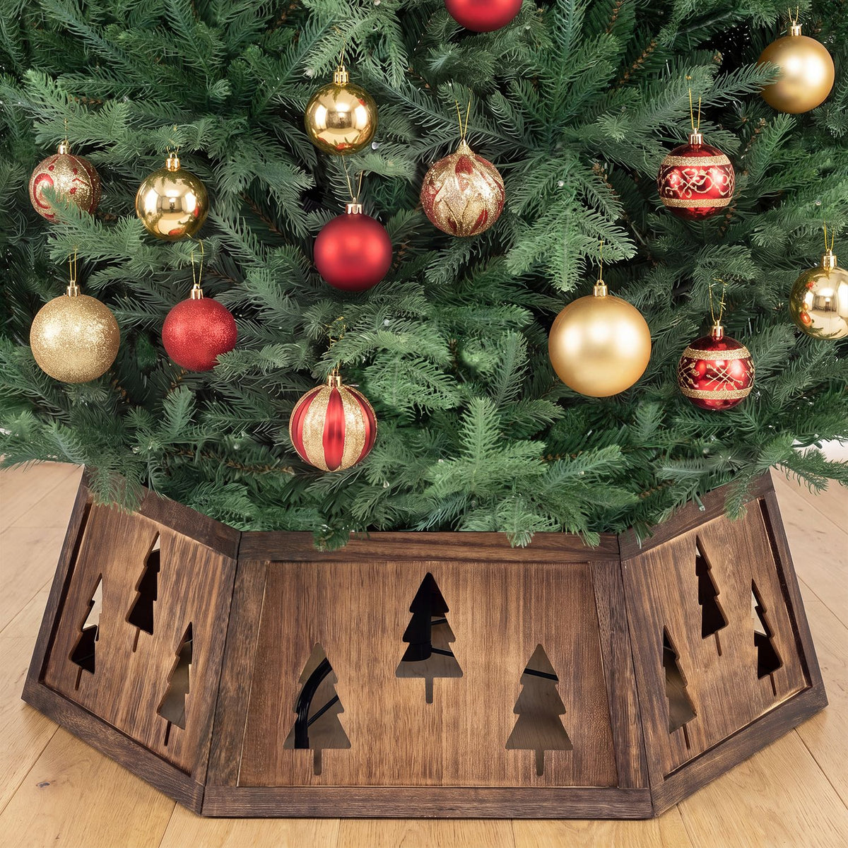 31.5" Christmas Tree Collar for 6/7.5/9 ft Artificial Trees with Tool-Free Setup