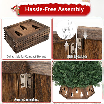 31.5" Christmas Tree Collar for 6/7.5/9 ft Artificial Trees with Tool-Free Setup