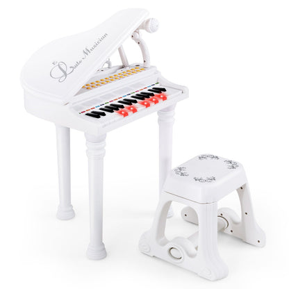 31 Keys Kids Piano Keyboard with Stool and Piano Lid