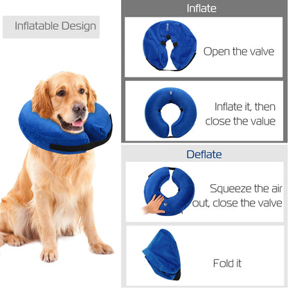 Inflatable Dog Recovery Collar – Soft, Adjustable E-Collar