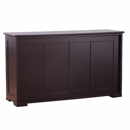 Kitchen Storage Cabinet with Wood Sliding Door