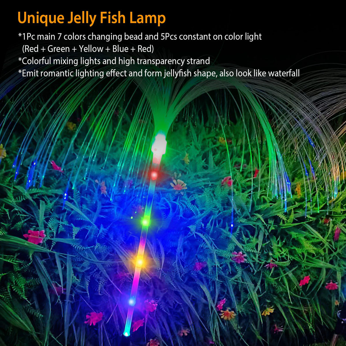 Solar Jellyfish Garden Lights 4-Pack with Color Changing LEDs