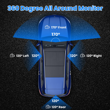 4 Channel Dash Cam with 360° Coverage and Night Vision