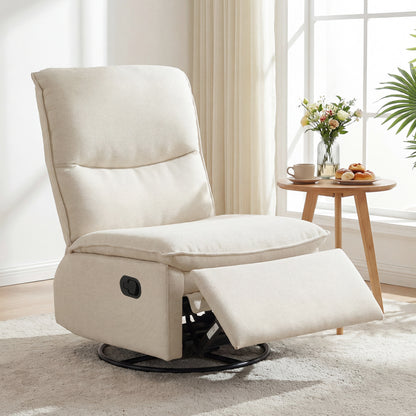 360° Swivel Recliner Chair with Rocking Motion and Footrest