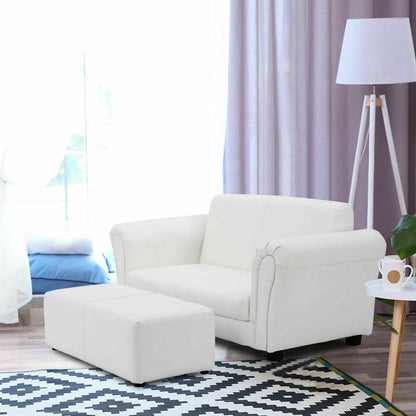 Kids Double Sofa with Ottoman