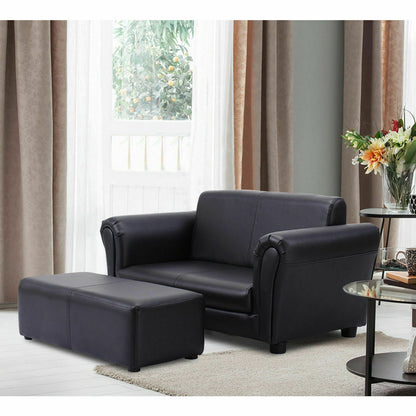 Kids Double Sofa with Ottoman