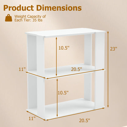 3-Tier Stackable Shoe Rack Set of 2 - White