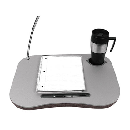 Laptop Cushion Desk with Built-In LED Light & Cup Holder