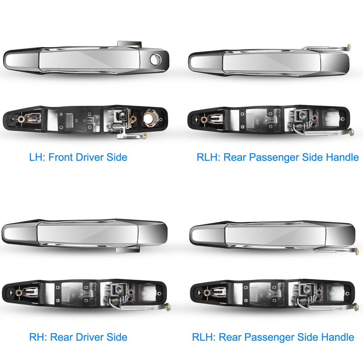 Chrome Door Handle Set for Chevy Silverado Sierra 2007-2014