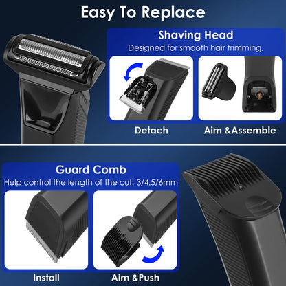 2 In 1 Electric Body Trimmer for Men