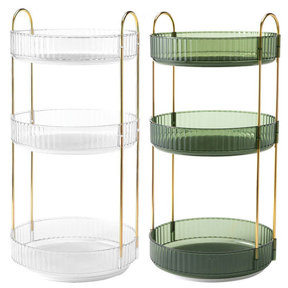 3-Tier Rotating Makeup Organizer with 360° Spin