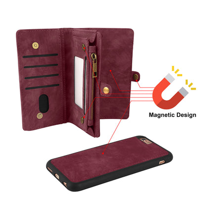iPhone 6 Wallet Case with Detachable Magnetic Phone Holder