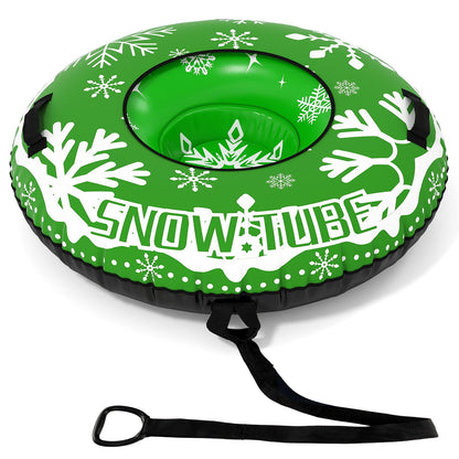 42" Heavy-duty Inflatable Snow Tube with Detachable Tow Strap
