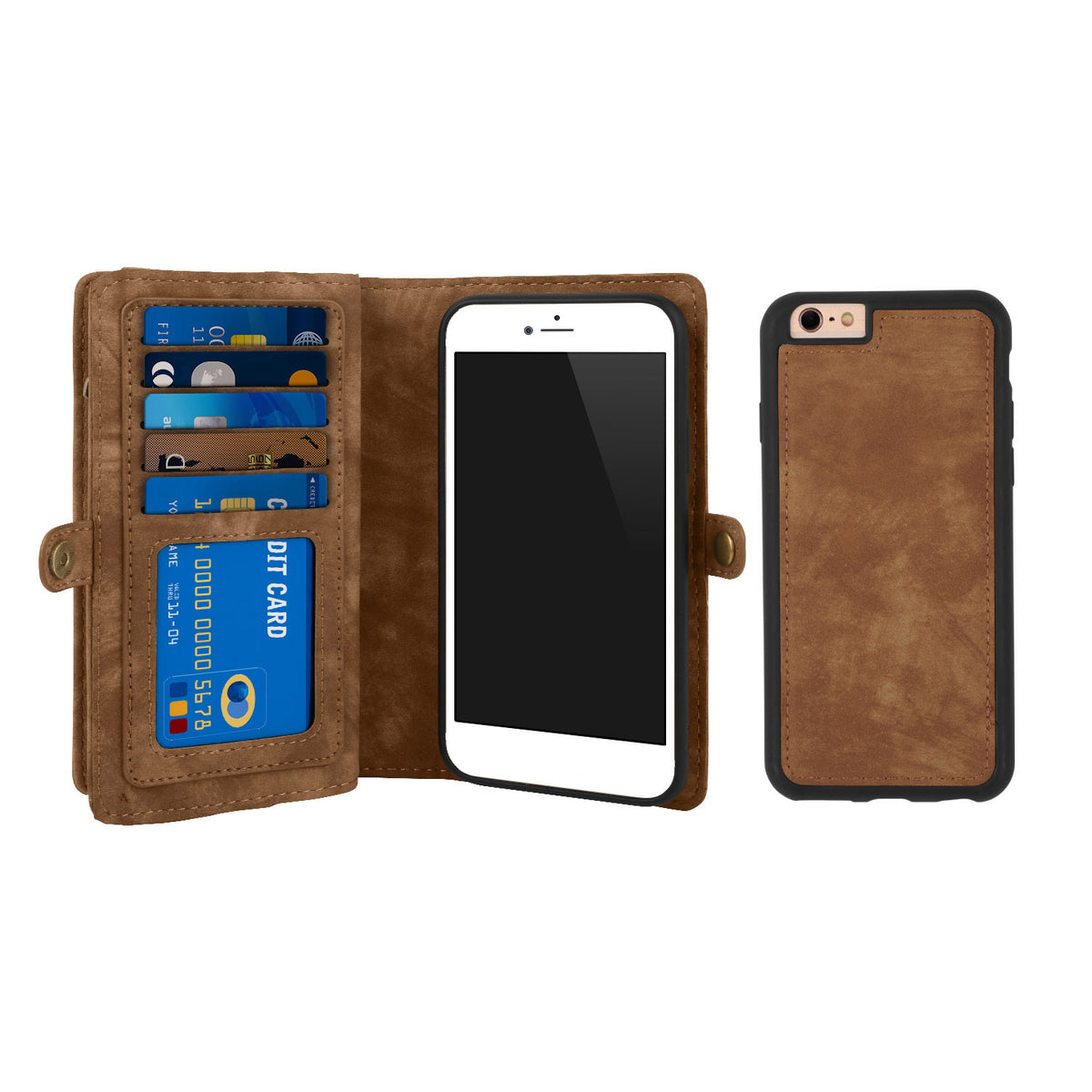 iPhone 6s Plus Wallet Case with Detachable Magnetic Cover