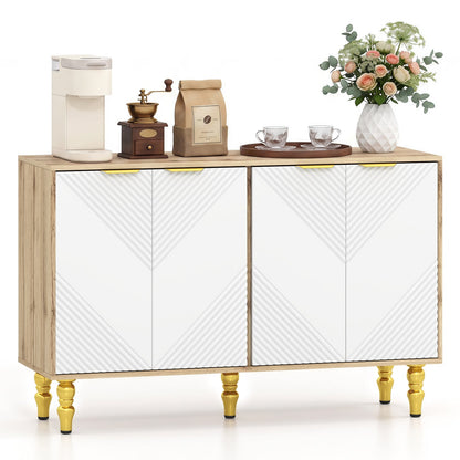47" Sideboard Buffet Cabinet with Chevron Fluted Doors