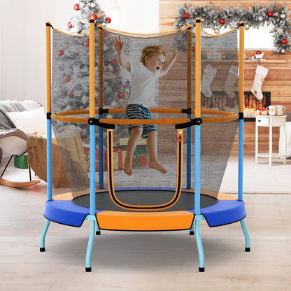 48 Inch Toddler Trampoline with Safety Enclosure Net