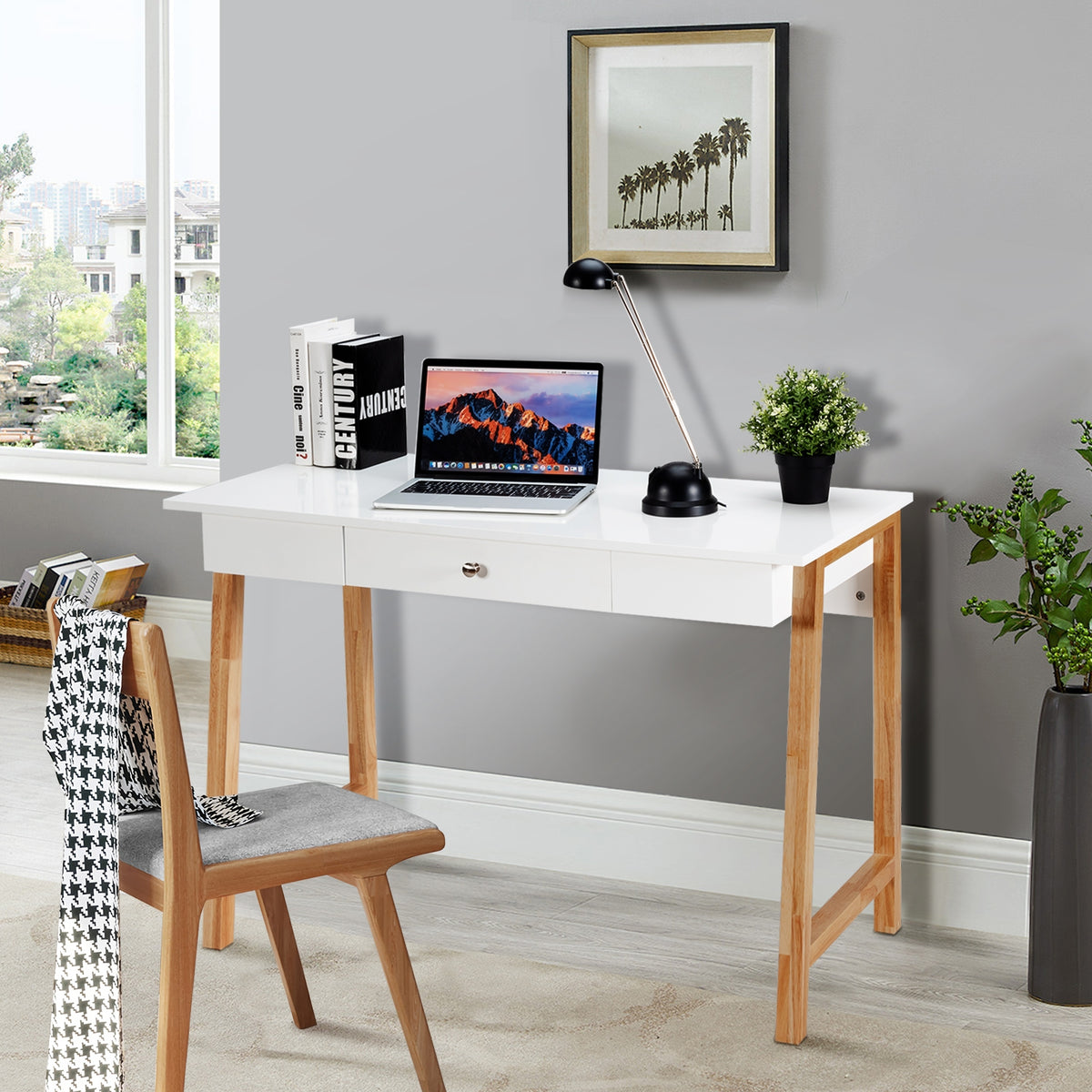Writing Desk with Drawer - 42" Computer & Vanity Table