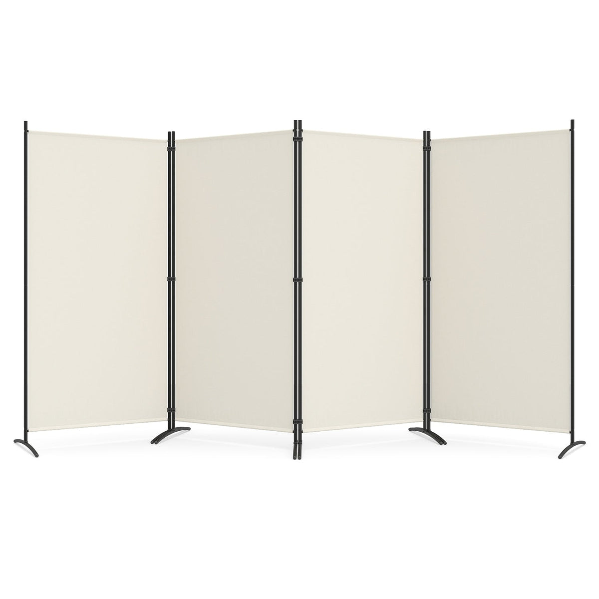 4 Panel Room Divider Screen 6 FT Tall Folding Privacy Partition