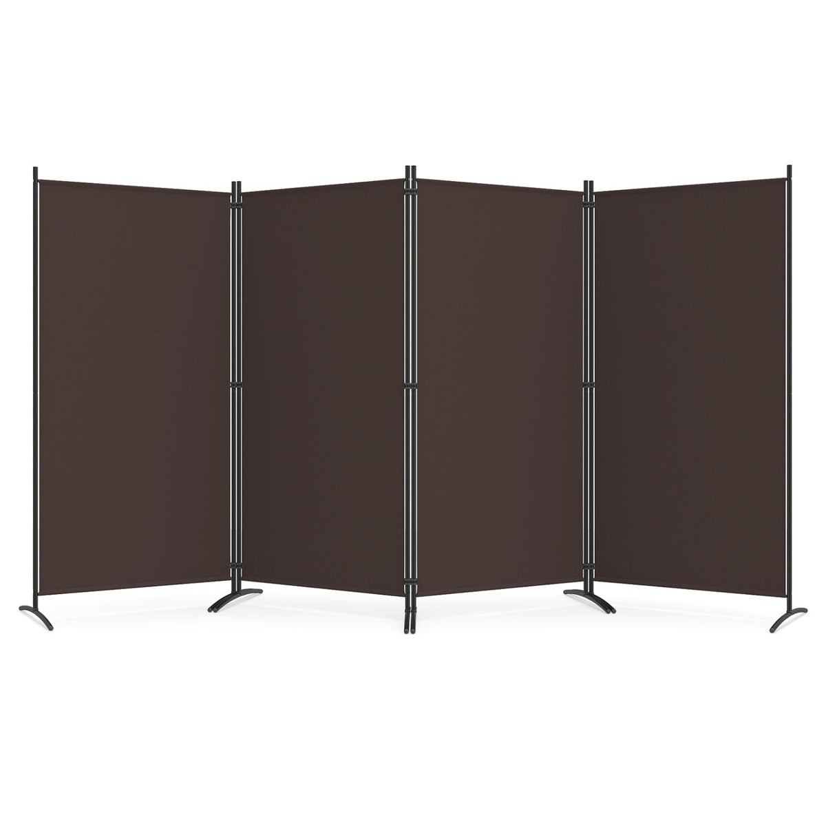 4 Panel Room Divider Screen 6 FT Tall Folding Privacy Partition