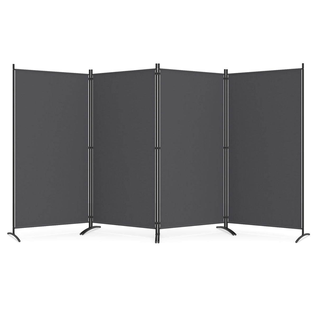 4 Panel Room Divider Screen 6 FT Tall Folding Privacy Partition