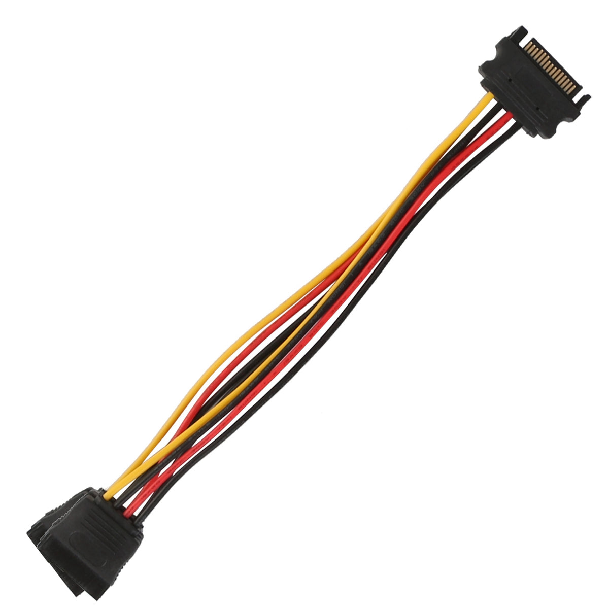 15-Pin SATA Power Y Splitter Cable Adapter - 7.9 Inch