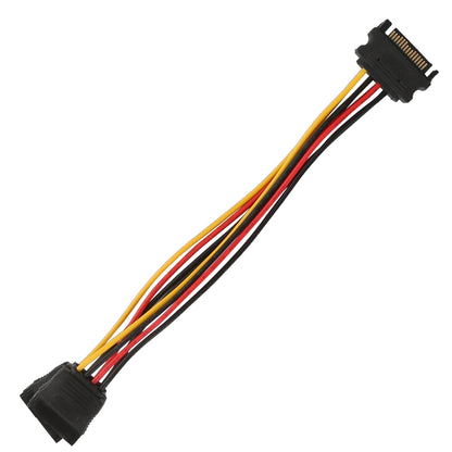 15-Pin SATA Power Y Splitter Cable Adapter - 7.9 Inch