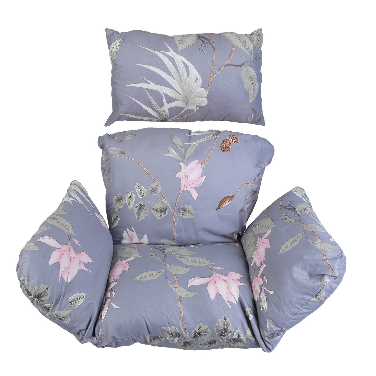 Egg Chair Cushion with Headrest - Thick Padded Swing Seat