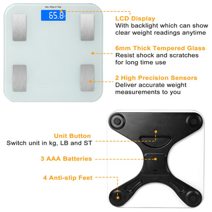 Smart Body Composition Scale with App & 8 Health Metrics