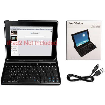 Wireless Keyboard Case for iPad 2 with Adjustable Stand