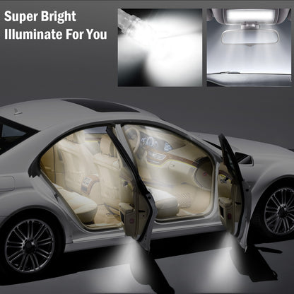 T10 LED Car Light Bulbs 20-Pack 6500K White 500lm Interior