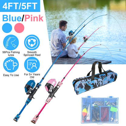 Kids Telescopic Fishing Rod and Reel Combo Starter Kit