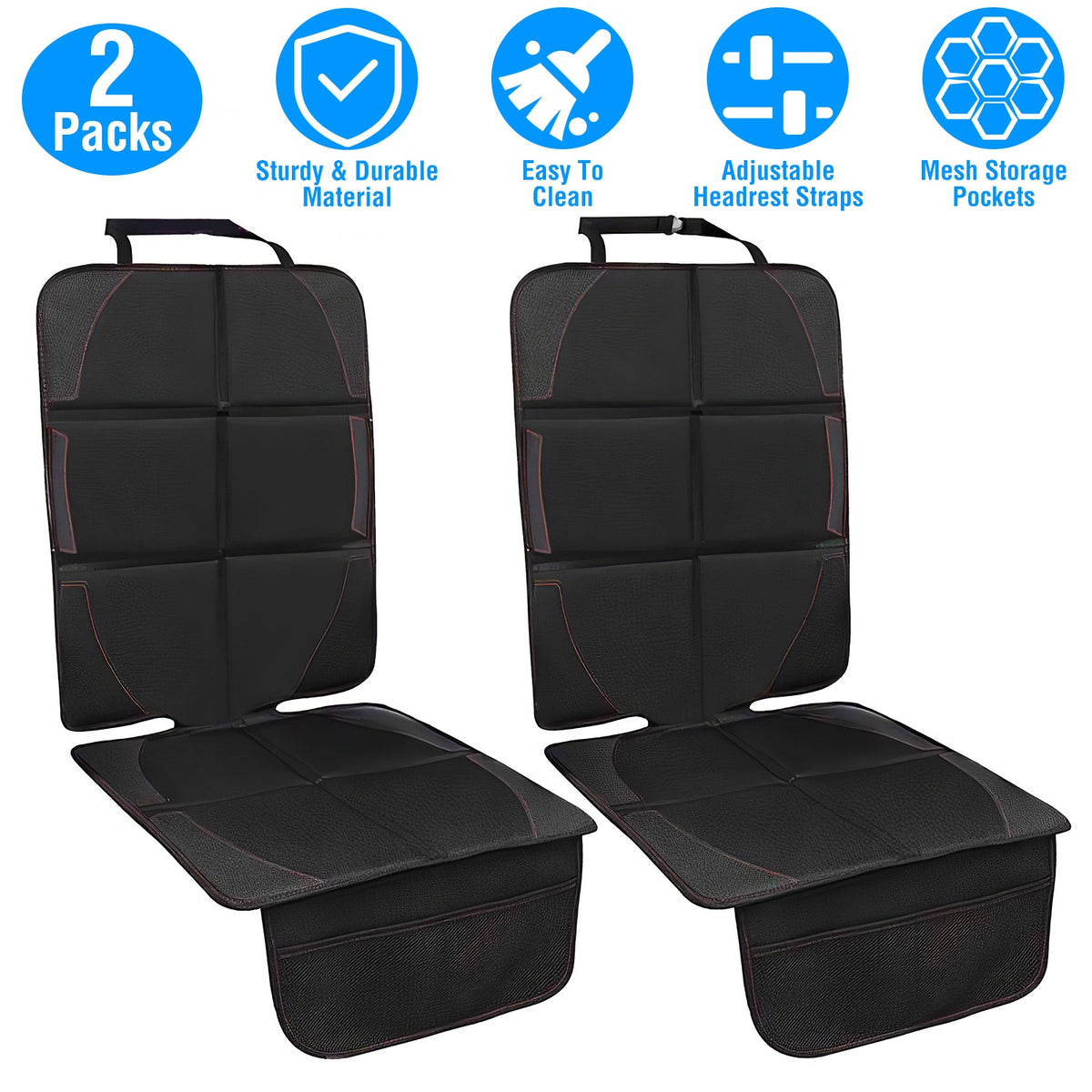 Car Seat Protector with Thick Padding - 2 Pack