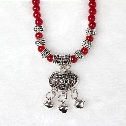 Red Agate Beaded Bracelet
