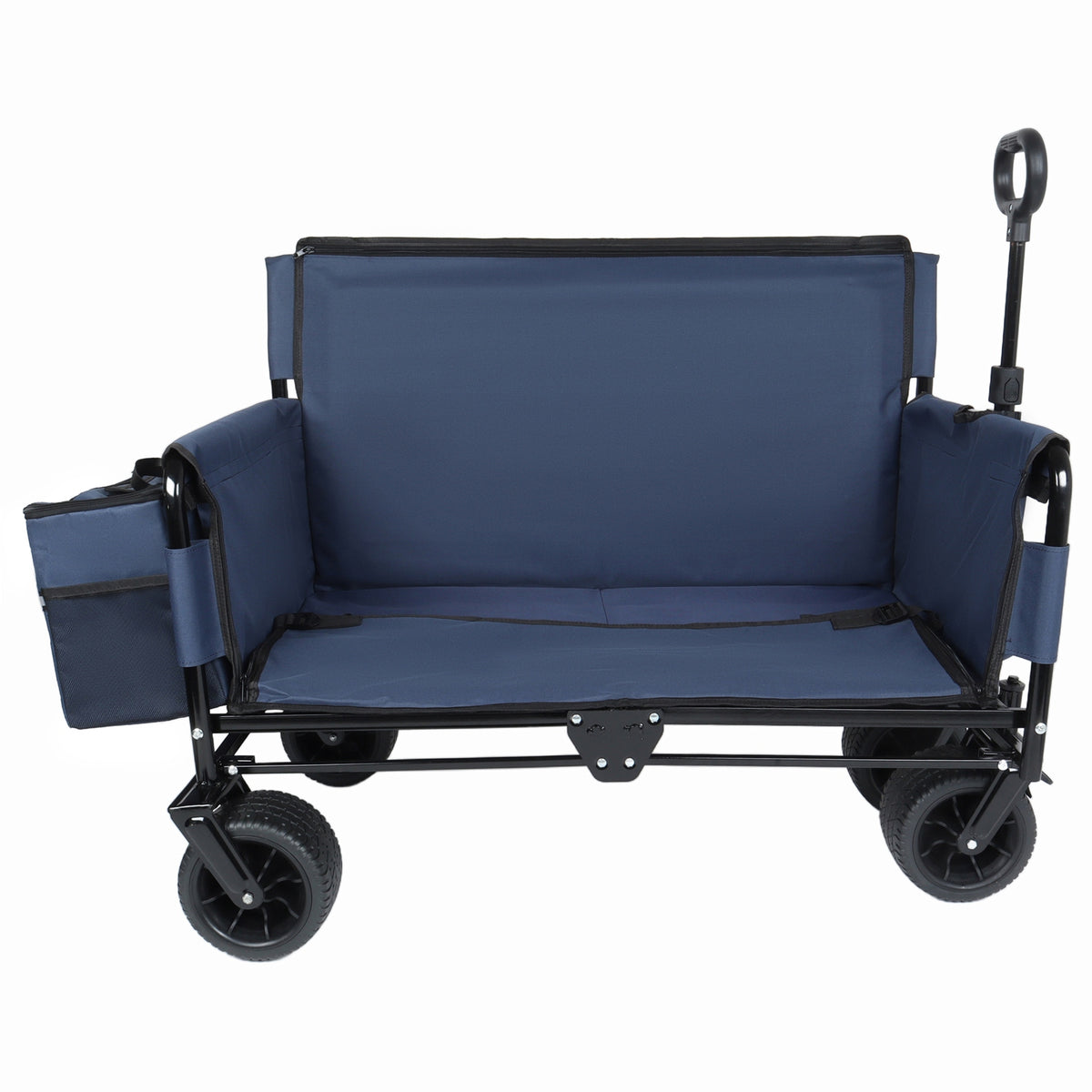 3-in-1 Folding Wagon Cart with Bench Seat, patent protection- Includes 1 ice pack, 500lbs Heavy-Duty Utility Wagon, 180L