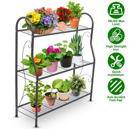3 Tier Plant Stand Rack with 88 LBS Capacity