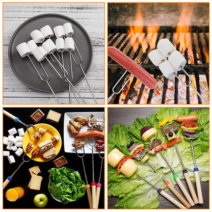 Extendable Marshmallow Roasting Sticks Set - 12 Piece
